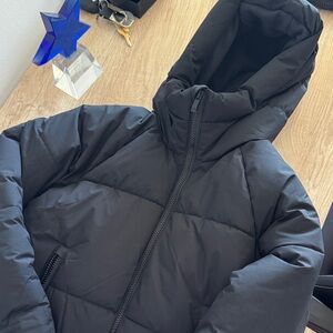 Black Puffer Jacket with Hood